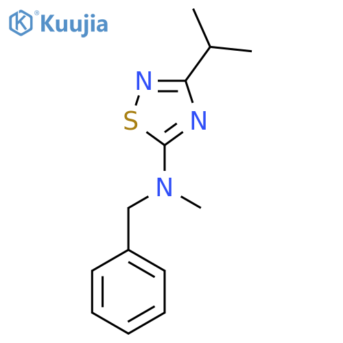 N-benzyl-N-methyl-3-(propan-2-yl)-1,2,4-thiadiazol-5-amine structure