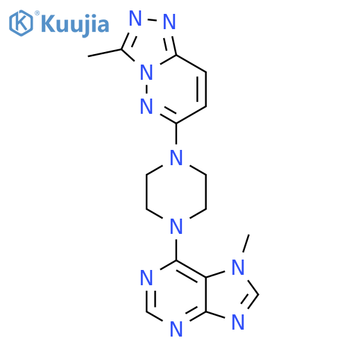 7-methyl-6-(4-{3-methyl-[1,2,4]triazolo[4,3-b]pyridazin-6-yl}piperazin-1-yl)-7H-purine structure