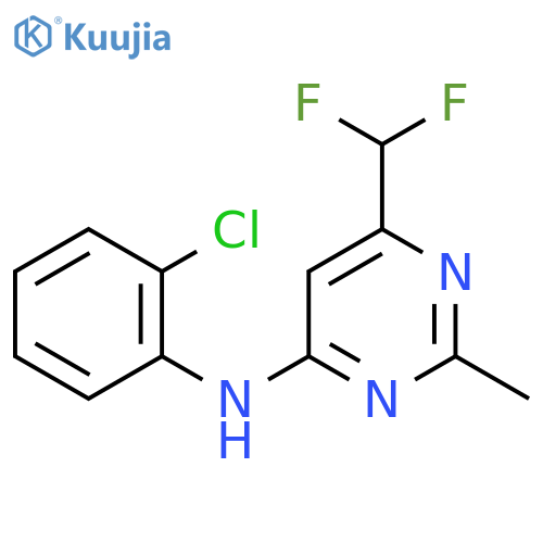 N-(2-chlorophenyl)-6-(difluoromethyl)-2-methylpyrimidin-4-amine structure
