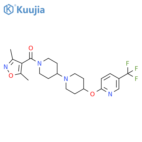 1'-(3,5-dimethyl-1,2-oxazole-4-carbonyl)-4-{5-(trifluoromethyl)pyridin-2-yloxy}-1,4'-bipiperidine structure