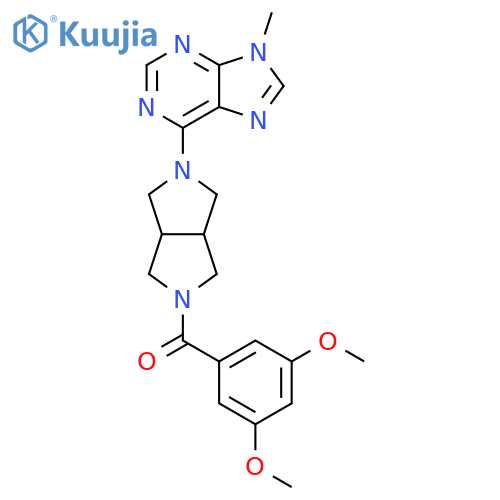 6-[5-(3,5-dimethoxybenzoyl)-octahydropyrrolo[3,4-c]pyrrol-2-yl]-9-methyl-9H-purine structure