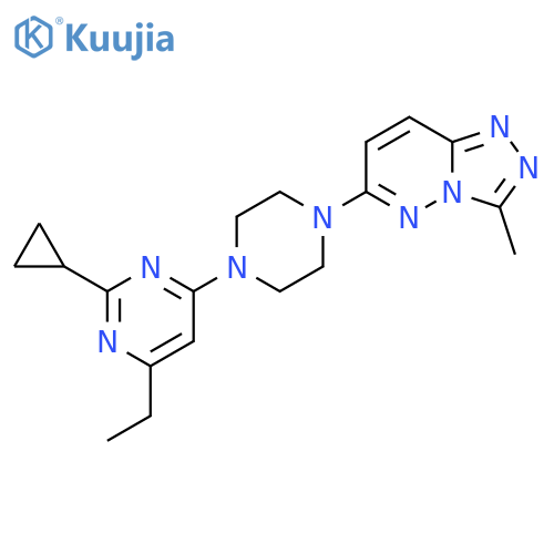 2-cyclopropyl-4-ethyl-6-(4-{3-methyl-[1,2,4]triazolo[4,3-b]pyridazin-6-yl}piperazin-1-yl)pyrimidine structure