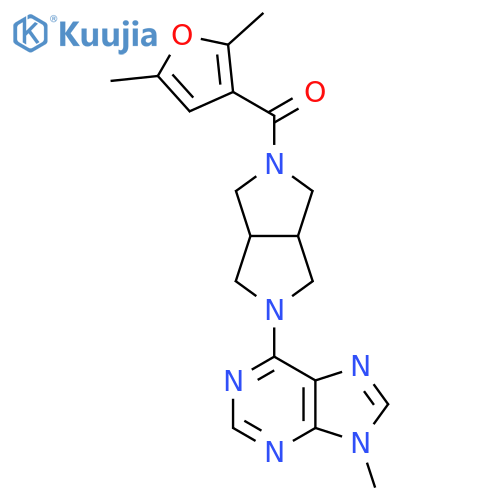 6-[5-(2,5-dimethylfuran-3-carbonyl)-octahydropyrrolo[3,4-c]pyrrol-2-yl]-9-methyl-9H-purine structure