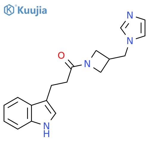 1-{3-[(1H-imidazol-1-yl)methyl]azetidin-1-yl}-3-(1H-indol-3-yl)propan-1-one structure
