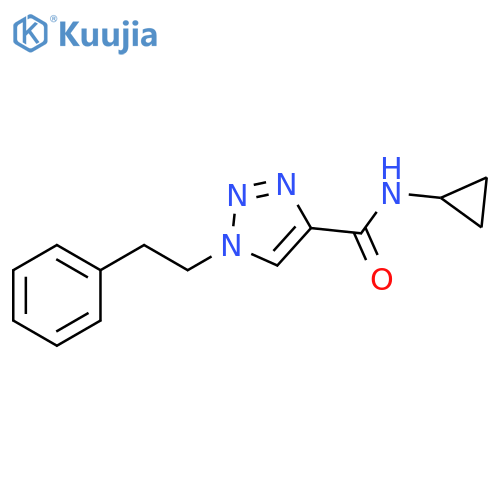 N-Cyclopropyl-1-(2-phenylethyl)-1H-1,2,3-triazole-4-carboxamide structure