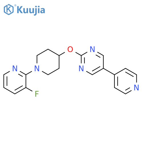 2-{[1-(3-fluoropyridin-2-yl)piperidin-4-yl]oxy}-5-(pyridin-4-yl)pyrimidine structure