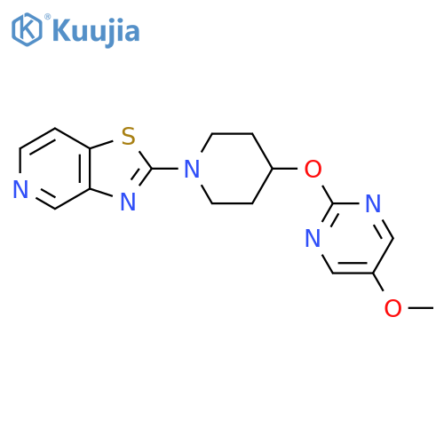 5-methoxy-2-[(1-{[1,3]thiazolo[4,5-c]pyridin-2-yl}piperidin-4-yl)oxy]pyrimidine structure