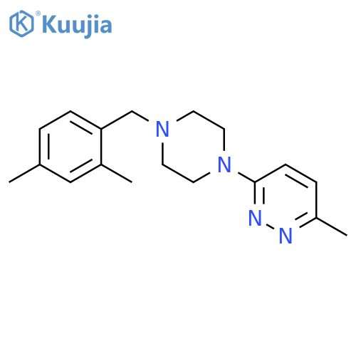 3-{4-[(2,4-dimethylphenyl)methyl]piperazin-1-yl}-6-methylpyridazine structure