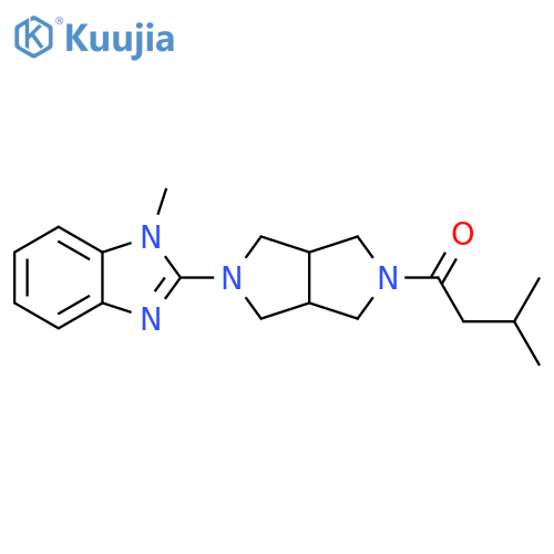 3-methyl-1-[5-(1-methyl-1H-1,3-benzodiazol-2-yl)-octahydropyrrolo[3,4-c]pyrrol-2-yl]butan-1-one structure