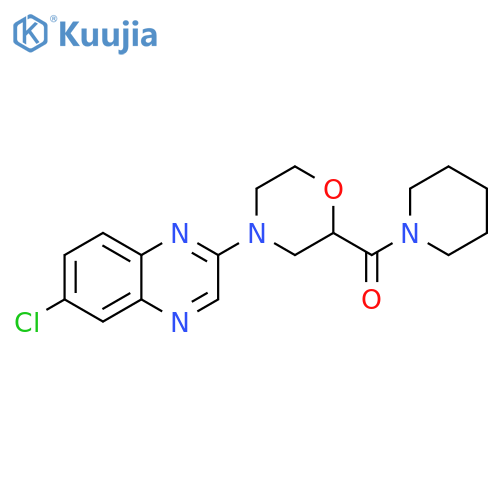 6-chloro-2-[2-(piperidine-1-carbonyl)morpholin-4-yl]quinoxaline structure