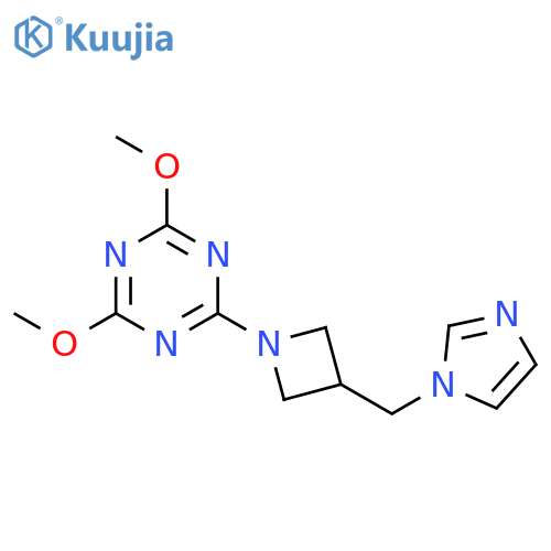 2-{3-[(1H-imidazol-1-yl)methyl]azetidin-1-yl}-4,6-dimethoxy-1,3,5-triazine structure