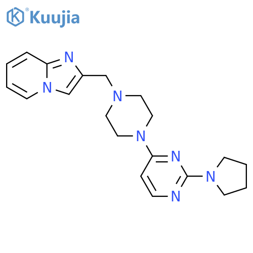 4-[4-({imidazo[1,2-a]pyridin-2-yl}methyl)piperazin-1-yl]-2-(pyrrolidin-1-yl)pyrimidine structure