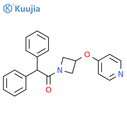2,2-diphenyl-1-[3-(pyridin-4-yloxy)azetidin-1-yl]ethan-1-one structure