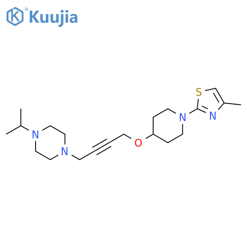 1-(4-{[1-(4-methyl-1,3-thiazol-2-yl)piperidin-4-yl]oxy}but-2-yn-1-yl)-4-(propan-2-yl)piperazine structure