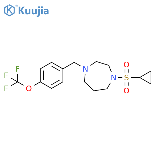 1-(cyclopropanesulfonyl)-4-{[4-(trifluoromethoxy)phenyl]methyl}-1,4-diazepane structure