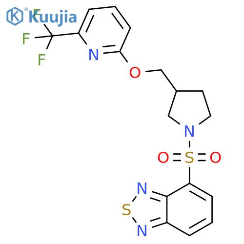 4-{[3-({[6-(trifluoromethyl)pyridin-2-yl]oxy}methyl)pyrrolidin-1-yl]sulfonyl}-2,1,3-benzothiadiazole structure