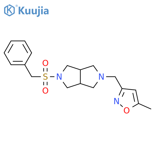 5-Methyl-3-({5-phenylmethanesulfonyl-octahydropyrrolo[3,4-c]pyrrol-2-yl}methyl)-1,2-oxazole structure
