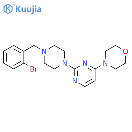 4-(2-{4-[(2-bromophenyl)methyl]piperazin-1-yl}pyrimidin-4-yl)morpholine structure