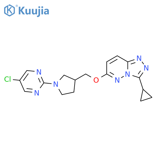 5-chloro-2-{3-({3-cyclopropyl-1,2,4triazolo4,3-bpyridazin-6-yl}oxy)methylpyrrolidin-1-yl}pyrimidine structure