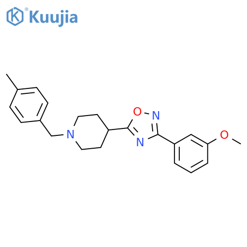 4-[3-(3-Methoxyphenyl)-1,2,4-oxadiazol-5-yl]-1-[(4-methylphenyl)methyl]piperidine structure