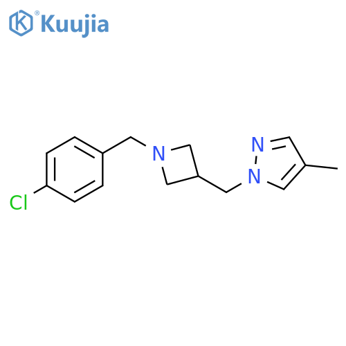 1-({1-[(4-chlorophenyl)methyl]azetidin-3-yl}methyl)-4-methyl-1H-pyrazole structure