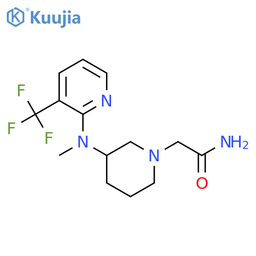 2-(3-{Methyl[3-(trifluoromethyl)pyridin-2-yl]amino}piperidin-1-yl)acetamide structure