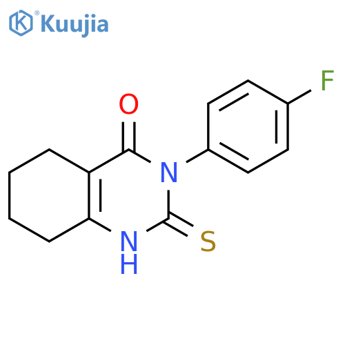3-(4-fluorophenyl)-2-sulfanylidene-1,2,3,4,5,6,7,8-octahydroquinazolin-4-one structure