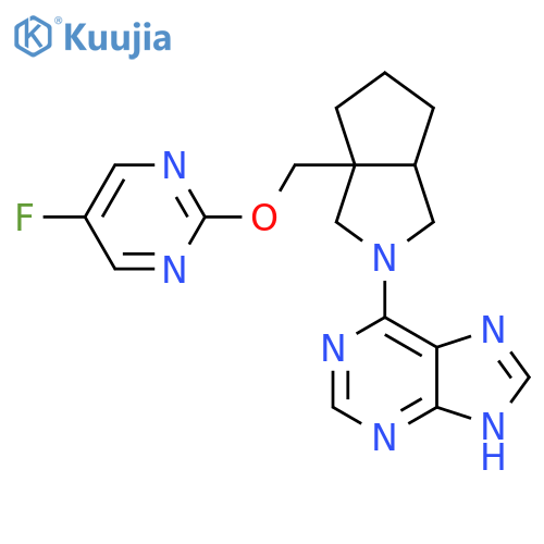 6-(3a-{[(5-fluoropyrimidin-2-yl)oxy]methyl}-octahydrocyclopenta[c]pyrrol-2-yl)-9H-purine structure
