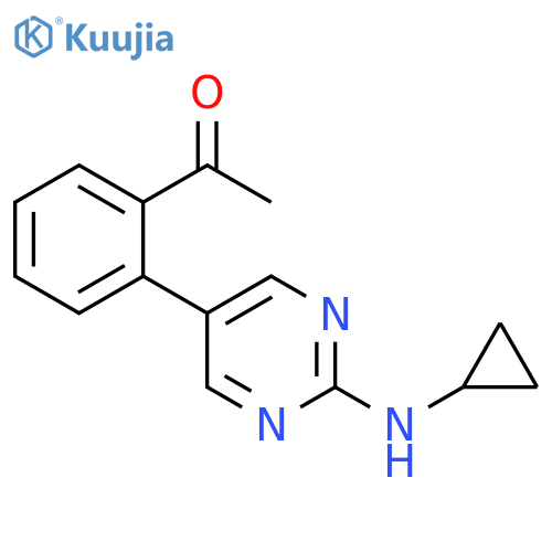 1-{2-2-(cyclopropylamino)pyrimidin-5-ylphenyl}ethan-1-one structure
