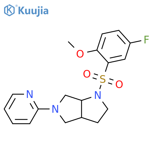 2-[1-(5-fluoro-2-methoxybenzenesulfonyl)-octahydropyrrolo[2,3-c]pyrrol-5-yl]pyridine structure