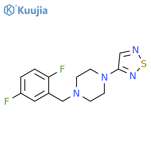 1-[(2,5-Difluorophenyl)methyl]-4-(1,2,5-thiadiazol-3-yl)piperazine structure