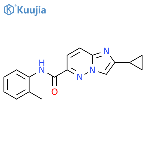 2-Cyclopropyl-N-(2-methylphenyl)imidazo[1,2-b]pyridazine-6-carboxamide structure