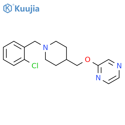 2-({1-[(2-chlorophenyl)methyl]piperidin-4-yl}methoxy)pyrazine structure
