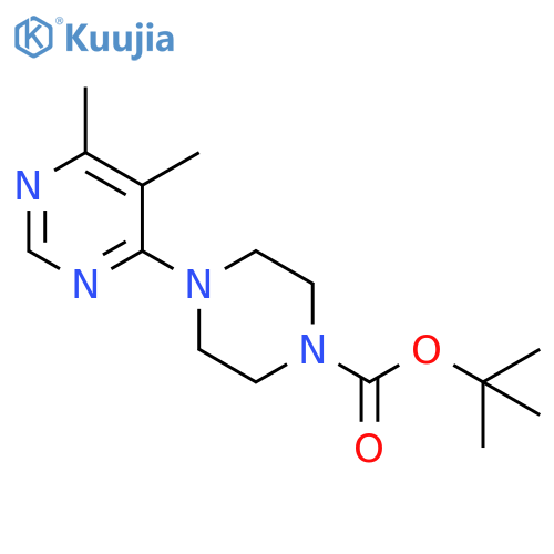 tert-butyl 4-(5,6-dimethylpyrimidin-4-yl)piperazine-1-carboxylate structure