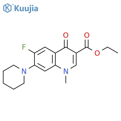 ethyl 6-fluoro-1-methyl-4-oxo-7-(piperidin-1-yl)-1,4-dihydroquinoline-3-carboxylate structure