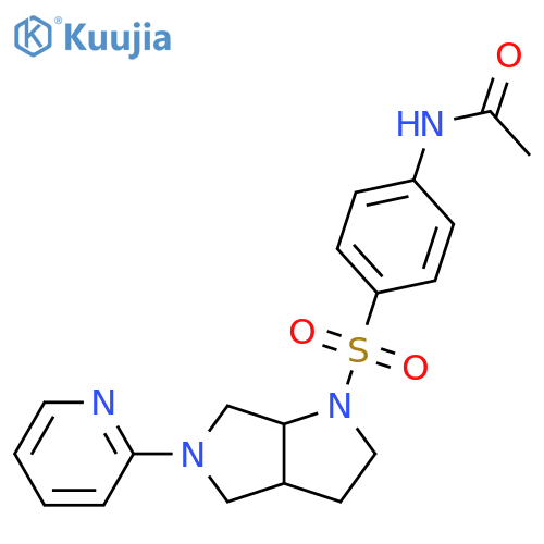 N-(4-{[5-(pyridin-2-yl)-octahydropyrrolo[2,3-c]pyrrol-1-yl]sulfonyl}phenyl)acetamide structure