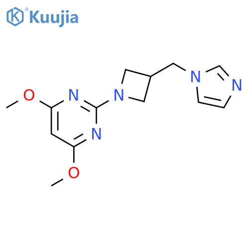 2-{3-[(1H-imidazol-1-yl)methyl]azetidin-1-yl}-4,6-dimethoxypyrimidine structure