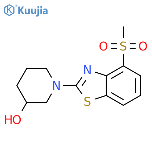1-(4-methanesulfonyl-1,3-benzothiazol-2-yl)piperidin-3-ol structure