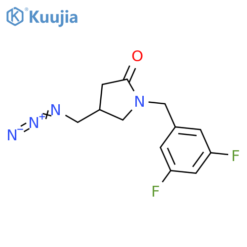 4-(azidomethyl)-1-[(3,5-difluorophenyl)methyl]pyrrolidin-2-one structure