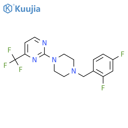 2-{4-[(2,4-Difluorophenyl)methyl]piperazin-1-yl}-4-(trifluoromethyl)pyrimidine structure