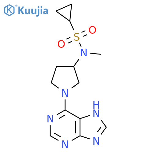 N-methyl-N-[1-(9H-purin-6-yl)pyrrolidin-3-yl]cyclopropanesulfonamide structure