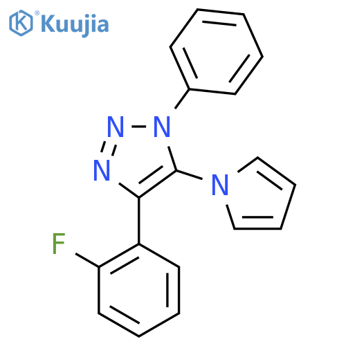 4-(2-fluorophenyl)-1-phenyl-5-(1H-pyrrol-1-yl)-1H-1,2,3-triazole structure
