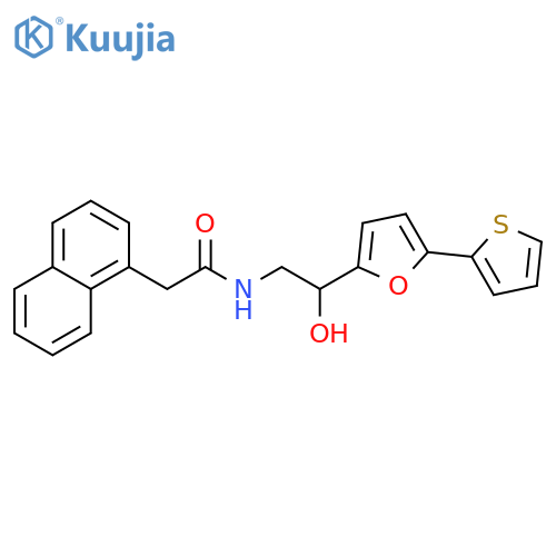 N-{2-hydroxy-2-[5-(thiophen-2-yl)furan-2-yl]ethyl}-2-(naphthalen-1-yl)acetamide structure