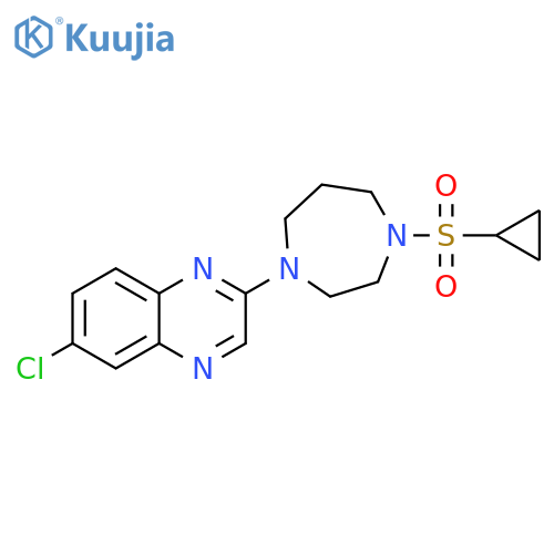 6-chloro-2-[4-(cyclopropanesulfonyl)-1,4-diazepan-1-yl]quinoxaline structure