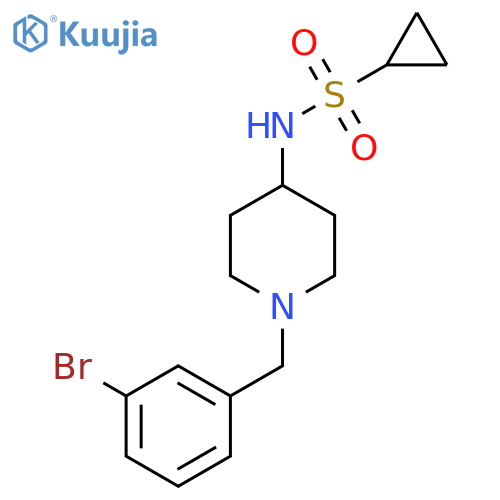 N-{1-[(3-bromophenyl)methyl]piperidin-4-yl}cyclopropanesulfonamide structure