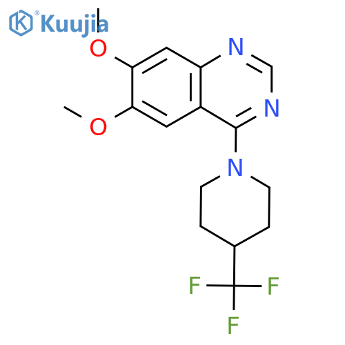 6,7-Dimethoxy-4-[4-(trifluoromethyl)piperidin-1-yl]quinazoline structure
