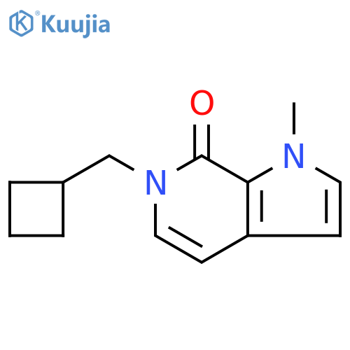 6-(cyclobutylmethyl)-1-methyl-1H,6H,7H-pyrrolo2,3-cpyridin-7-one structure