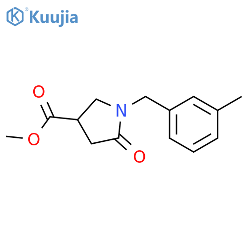 methyl 1-[(3-methylphenyl)methyl]-5-oxopyrrolidine-3-carboxylate structure