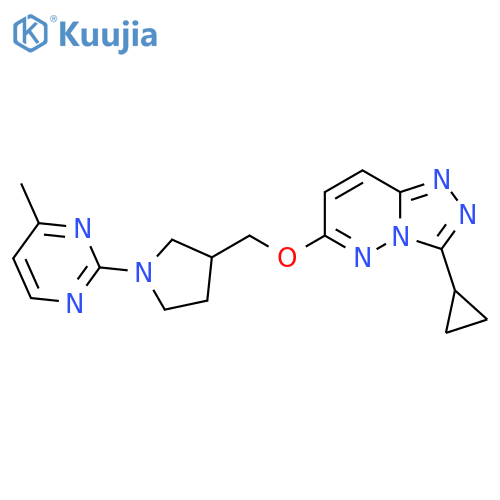 2-{3-({3-cyclopropyl-1,2,4triazolo4,3-bpyridazin-6-yl}oxy)methylpyrrolidin-1-yl}-4-methylpyrimidine structure