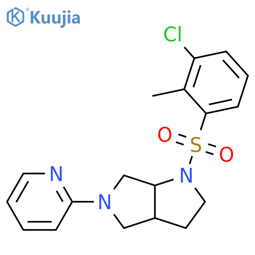 2-[1-(3-chloro-2-methylbenzenesulfonyl)-octahydropyrrolo[2,3-c]pyrrol-5-yl]pyridine structure